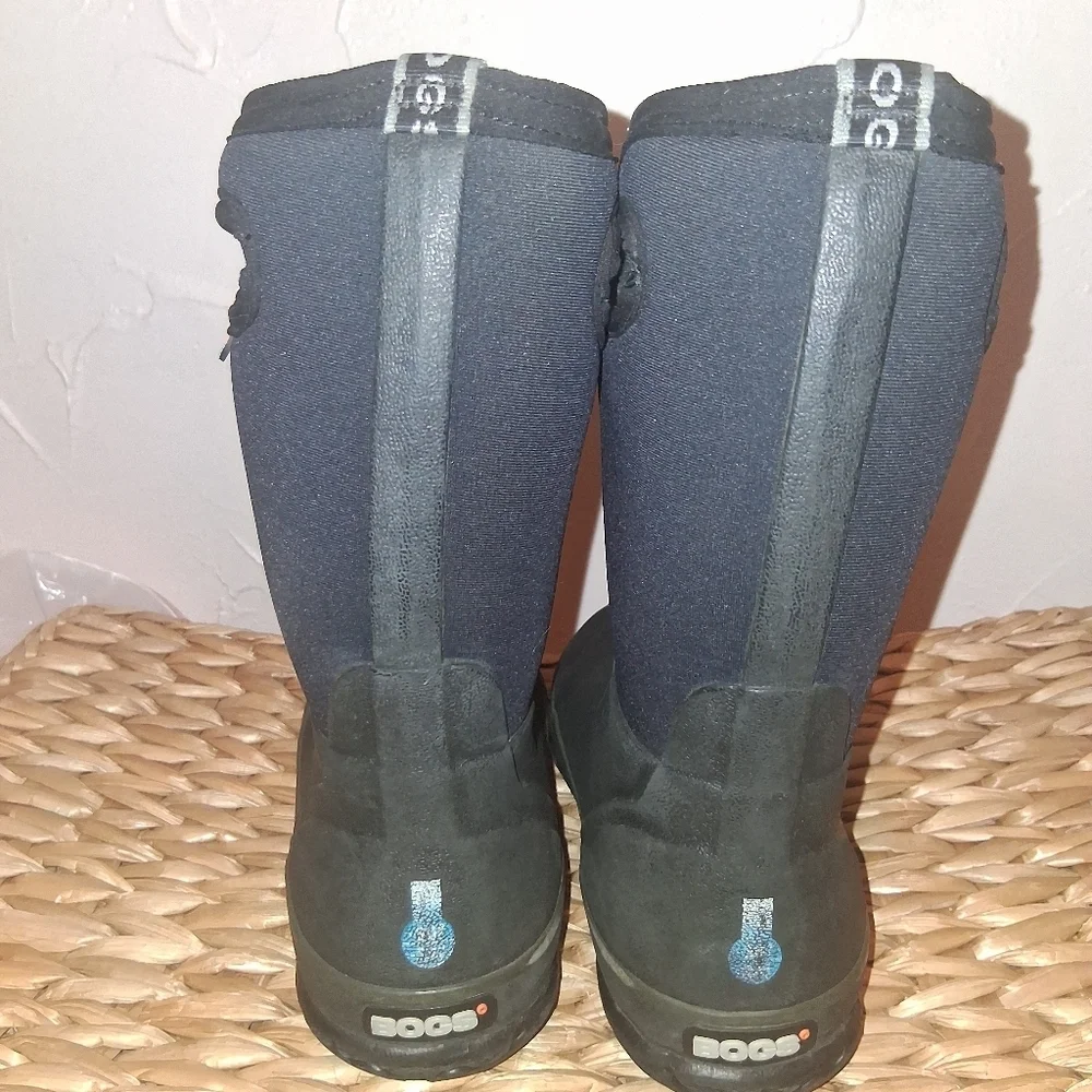 BOGS Classic High Handle 530144 Youth Size 3 Waterproof Winter Boots Black